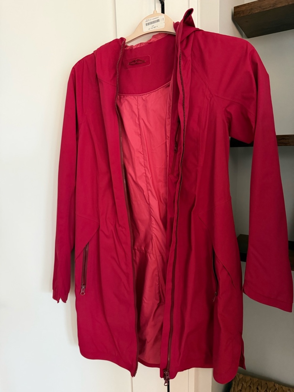 lululemon athletica Hooded Trench Coat - red